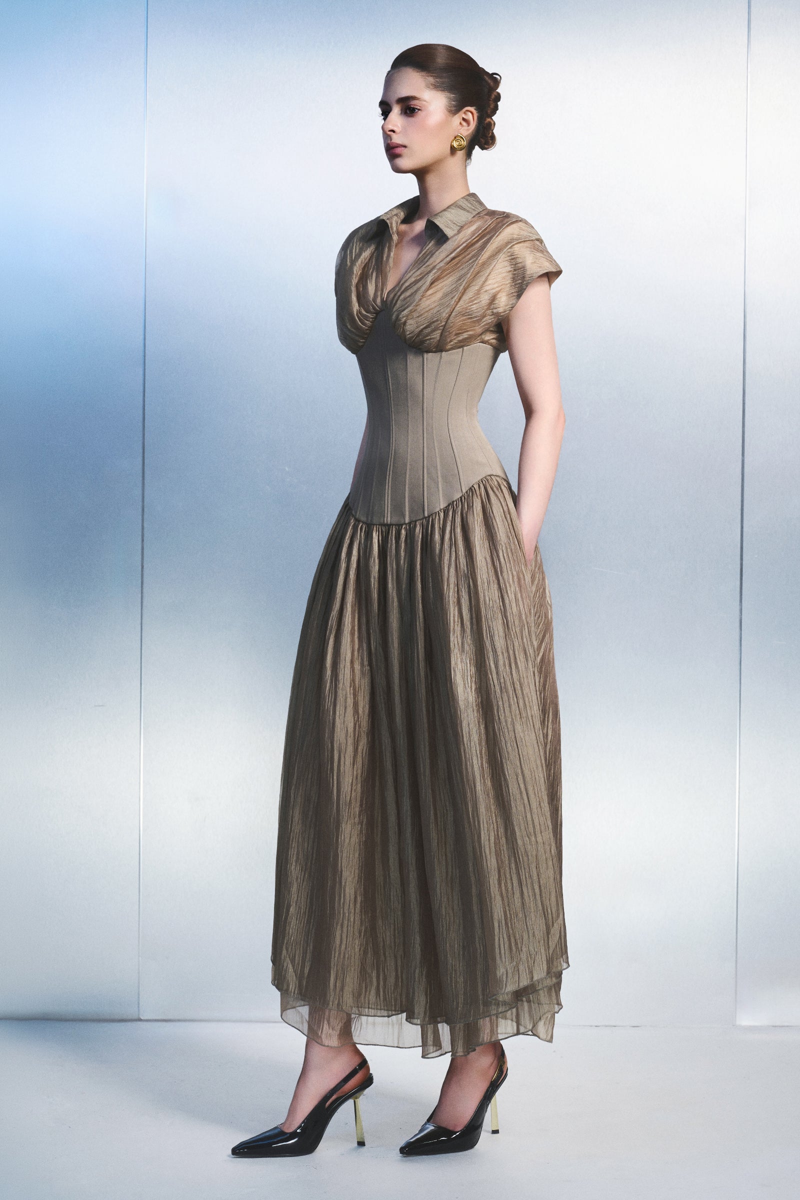 Havana Collared Midi Dress