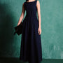 Brylee A-line Sleeveless Denim Midi Dress