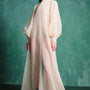 Mackenzie Flared Bishop Sleeved Organza Floor Length Dress