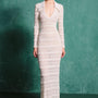 Annabella Sheath Scoop Neck Cotton Lace Floor Length Dress