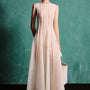 Virginia A-line Ribbed Organza Maxi Dress