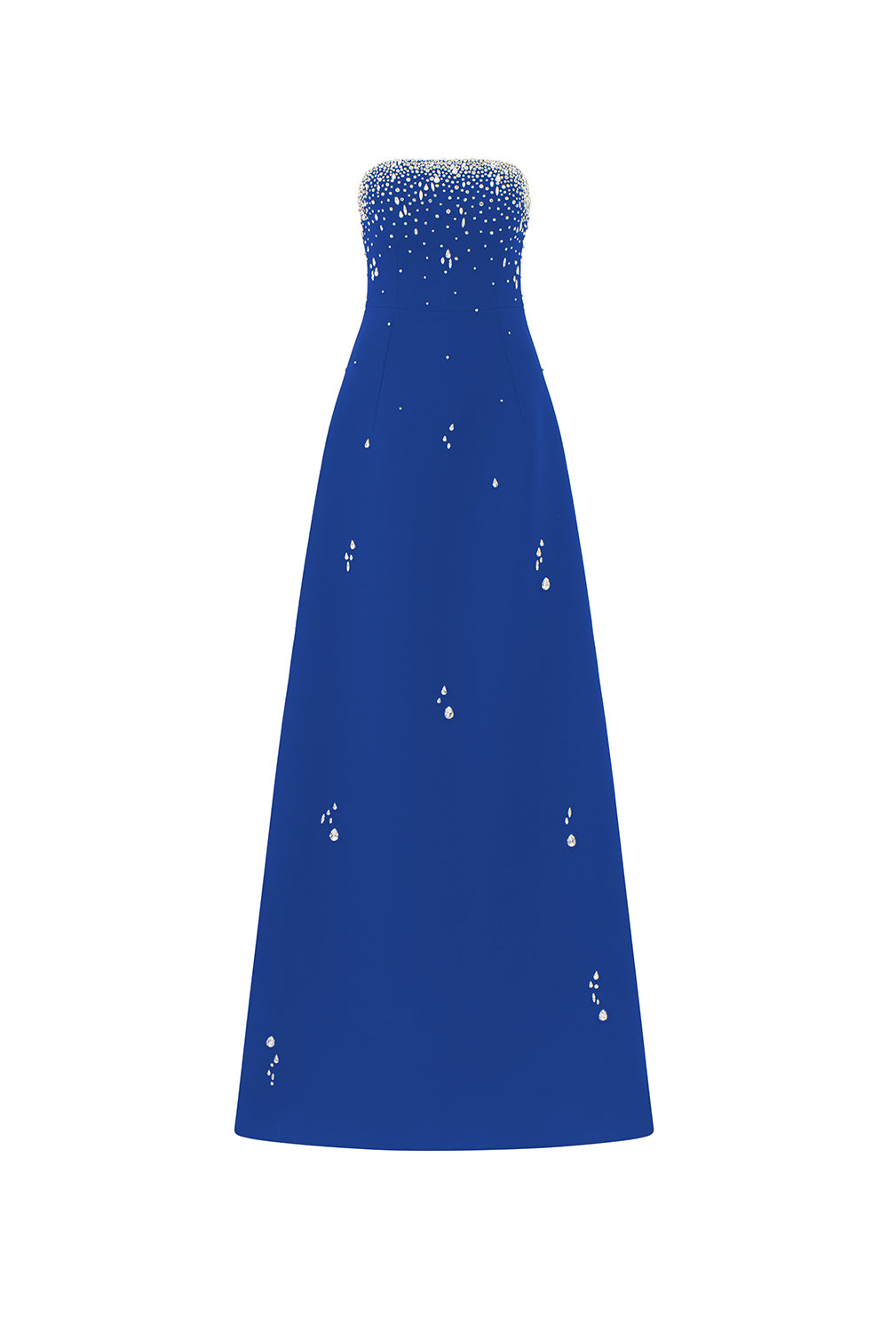 Ermias A-line Straight Across Neck Velvet Satin Floor Length Dress