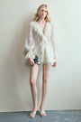 Ori Blouson Ruffle Layer Lace Blouse