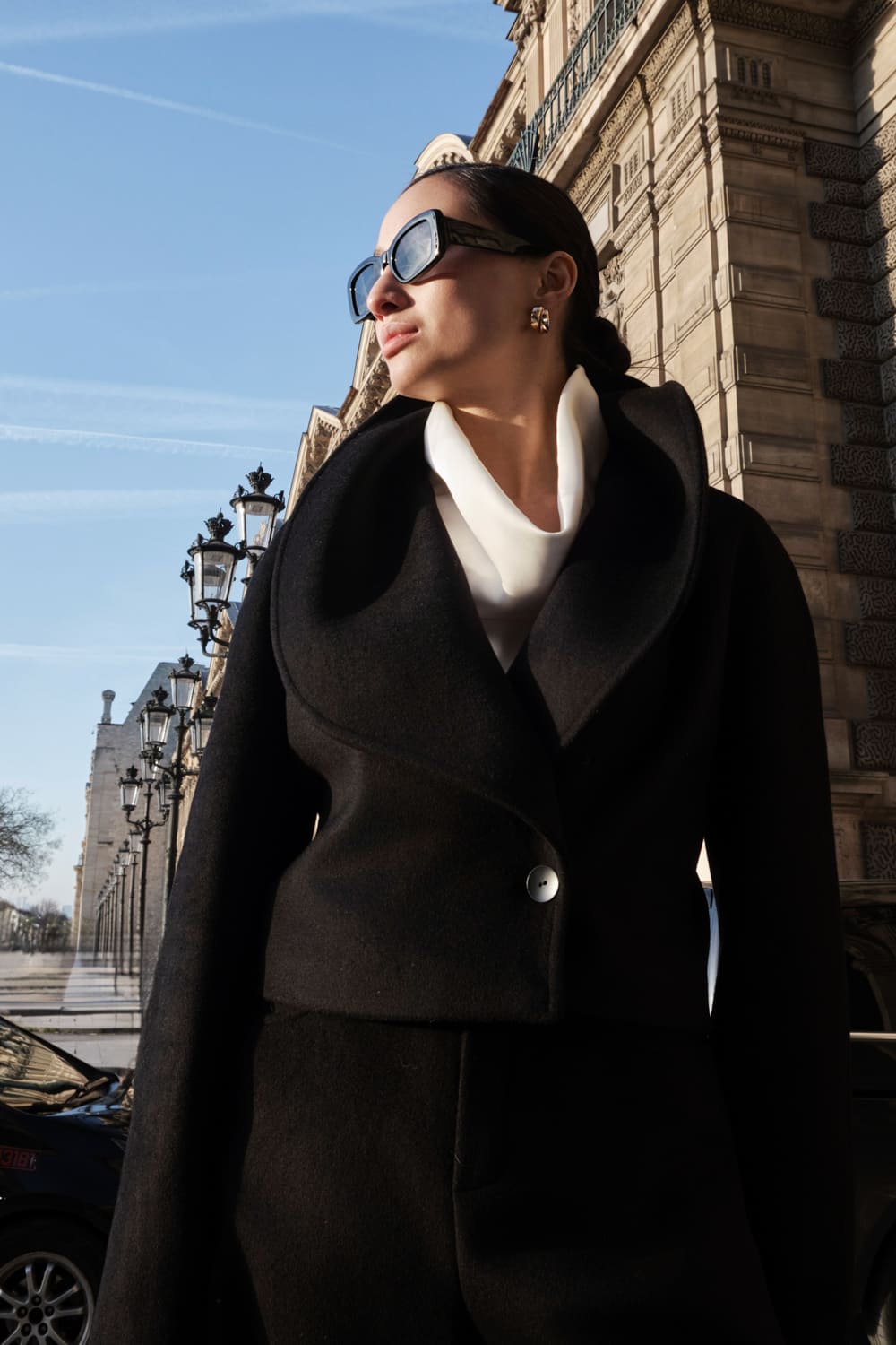 Paris Cropped Shawl Lapel Felt Jacket