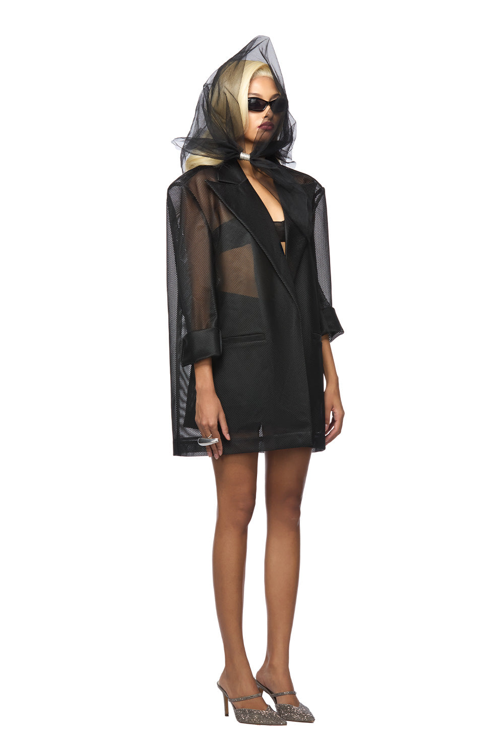 Joanne Straight Basic Poly Organza Mini Shorts