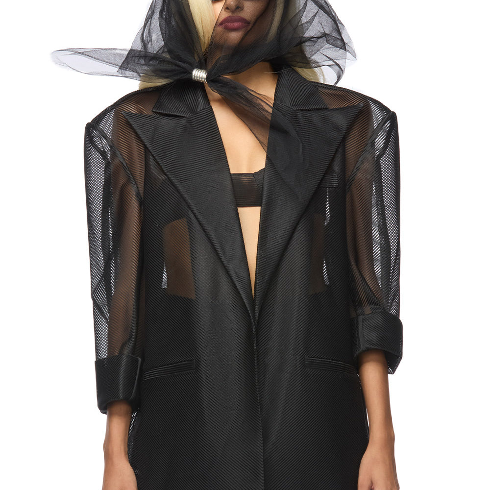 Joanne Straight Basic Poly Organza Mini Shorts