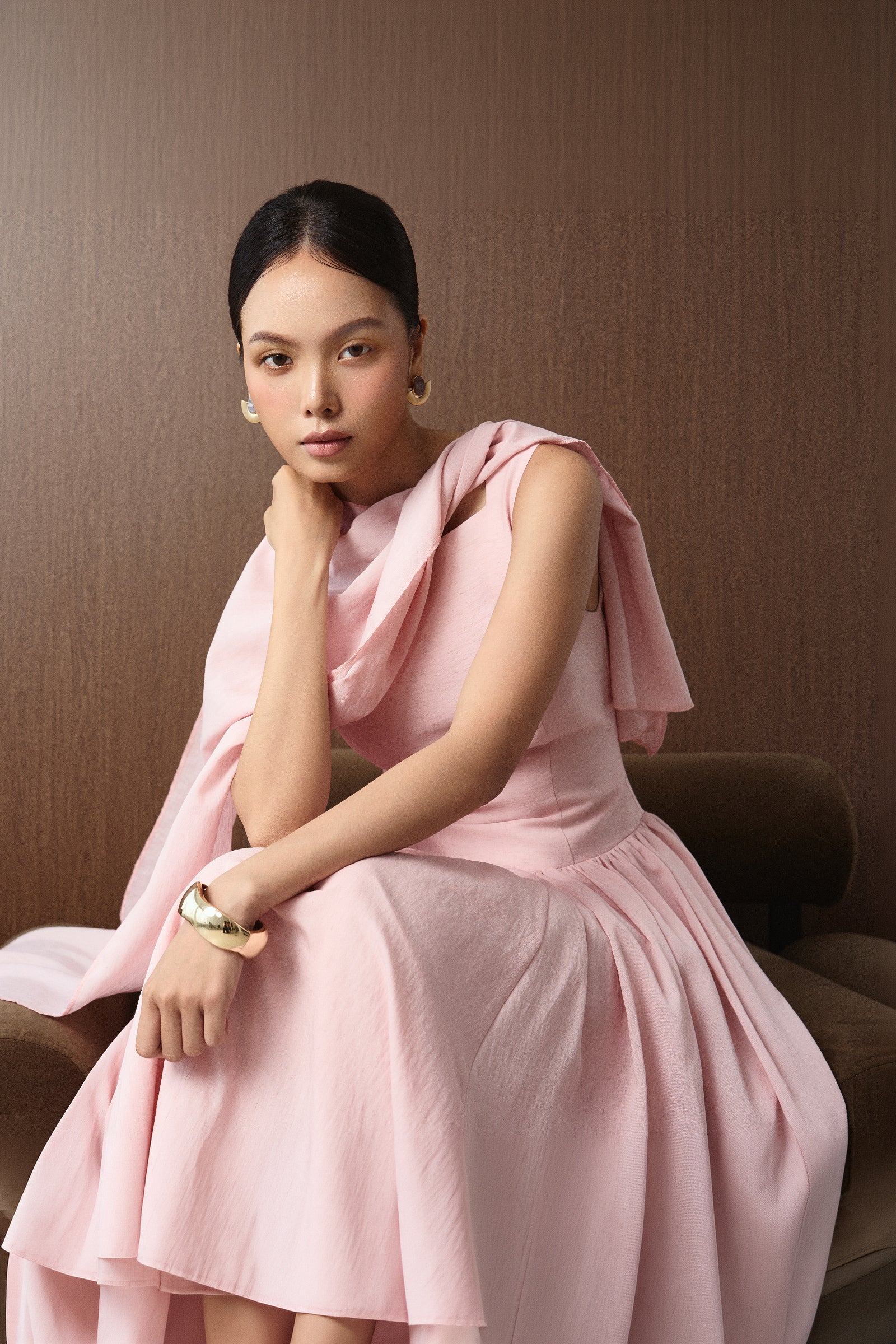 Motion Pleated Maxi Dress