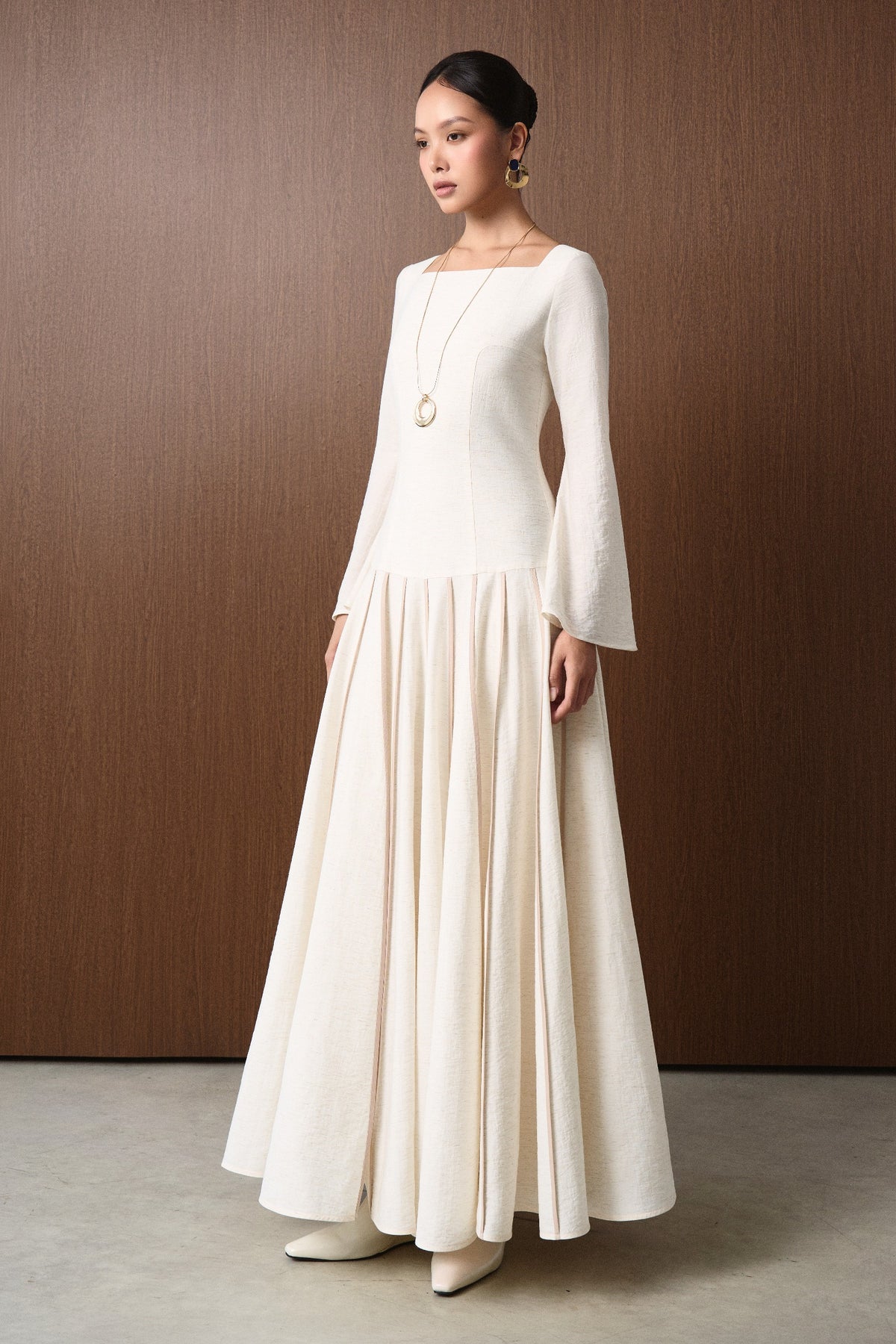 Iverne Pleated Maxi Dress