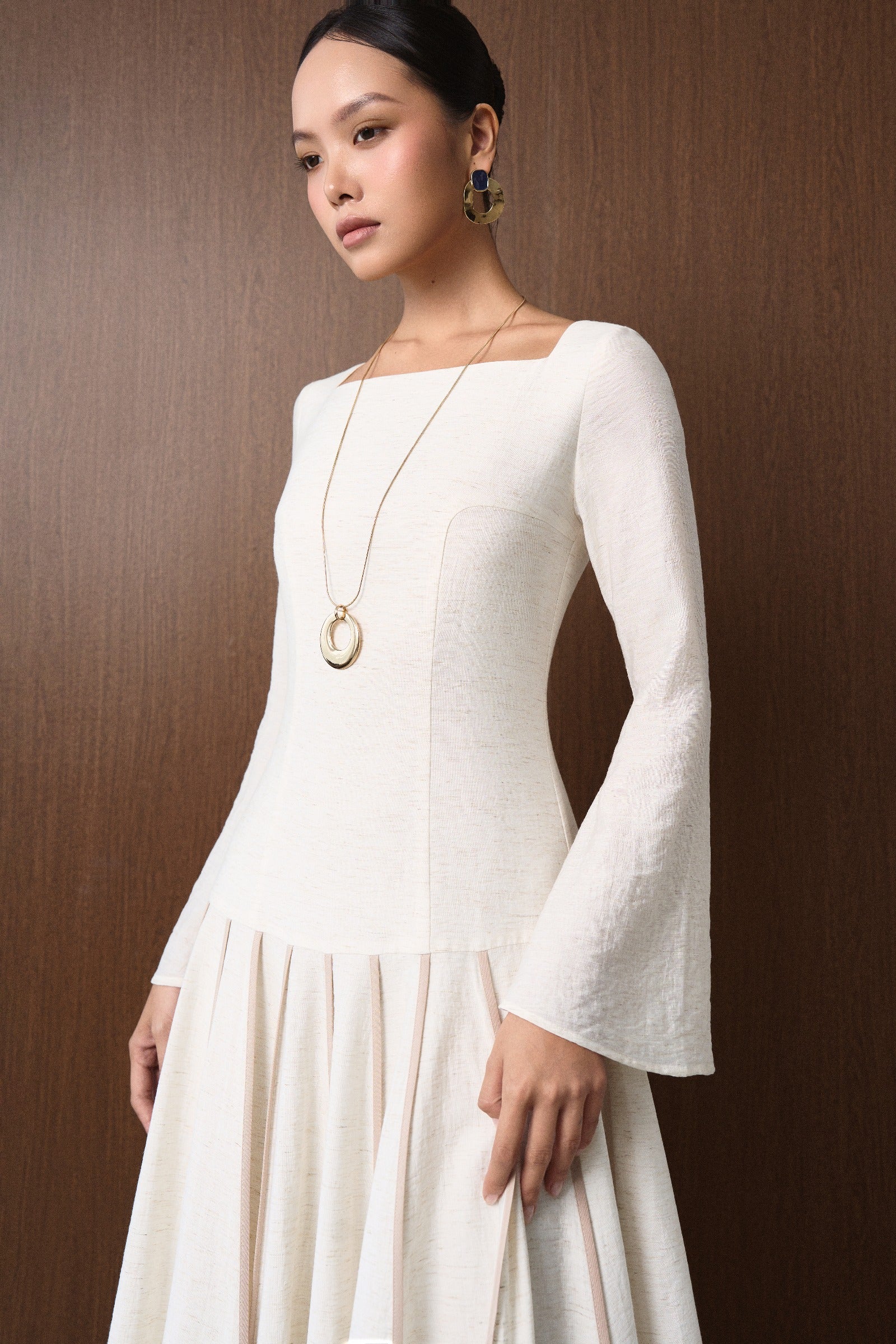Iverne Pleated Maxi Dress