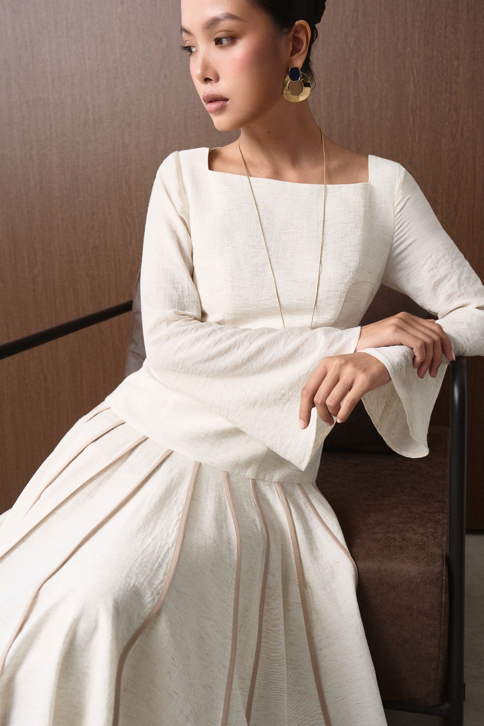 Iverne Pleated Maxi Dress