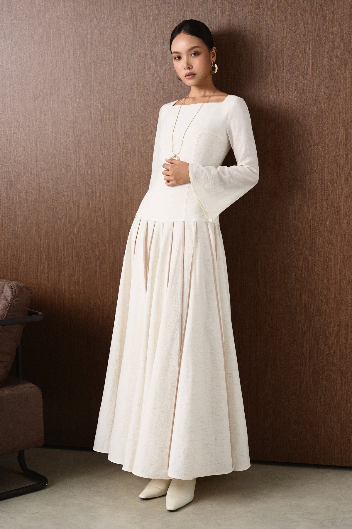 Iverne Pleated Maxi Dress