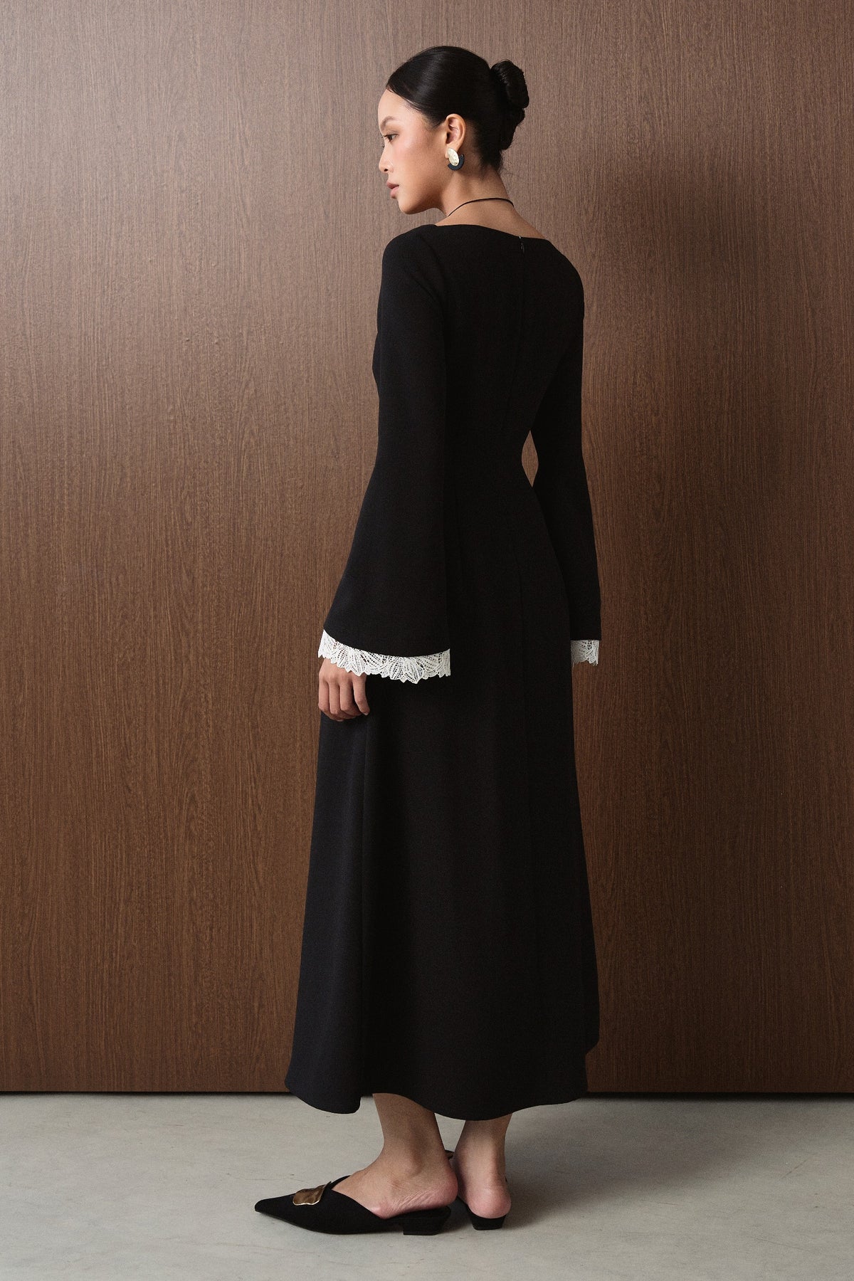 Le Poème Bell Sleeve Midi Dress