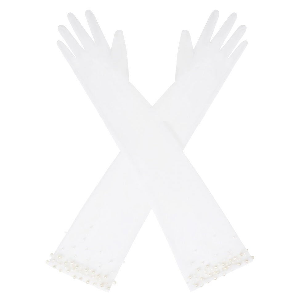 Stone Mesh Sequin Gloves