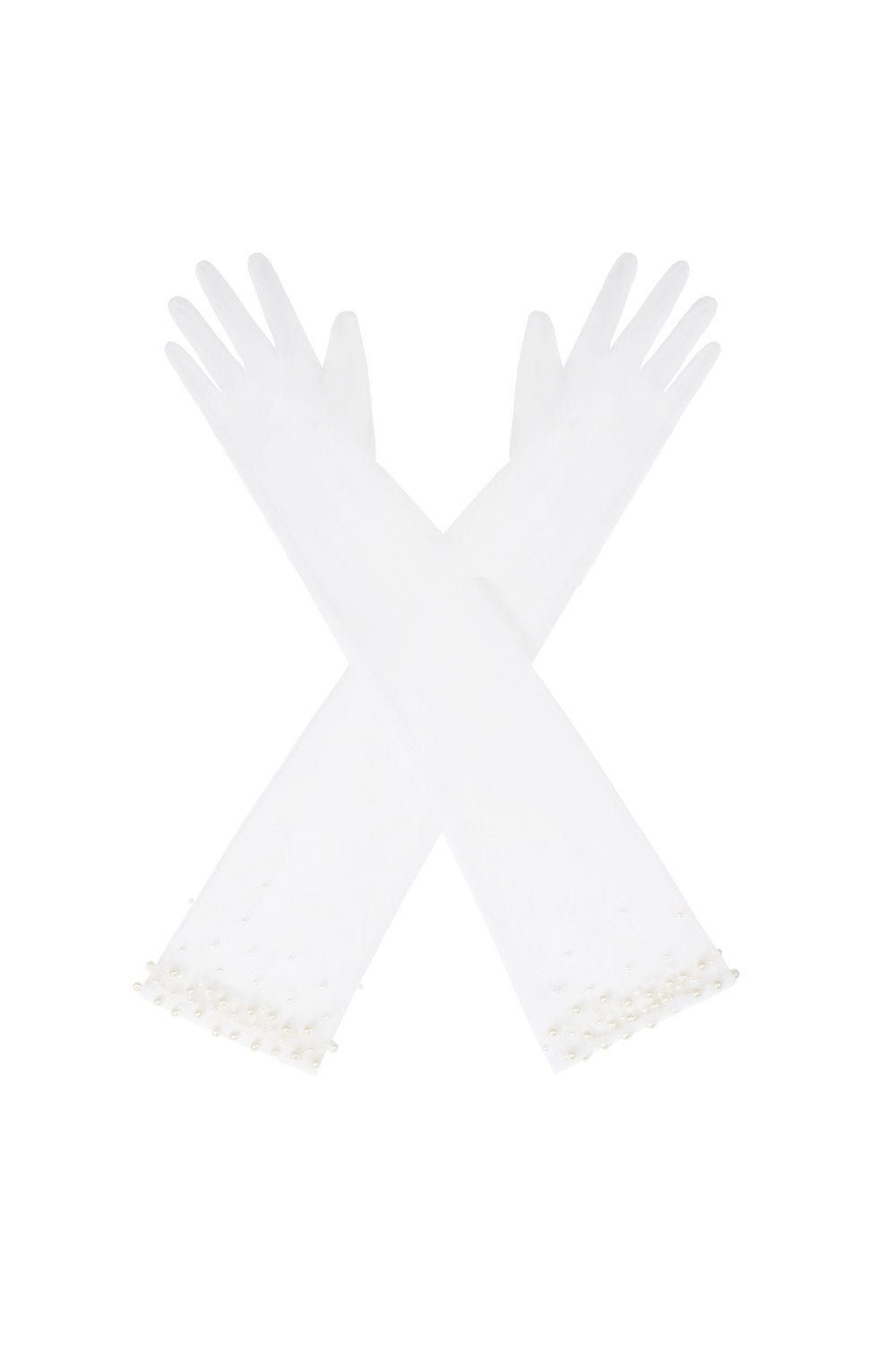 Stone Mesh Sequin Gloves