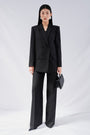 Sadie Straight Peak Lapel Twinkle Taffeta Blazer