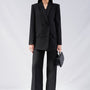 Sadie Straight Peak Lapel Twinkle Taffeta Blazer