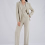 Maddy Straight Slim Leg Twill Maxi Pants