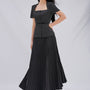 Daria A-line Knife-Pleated Wool Blend Maxi Skirt
