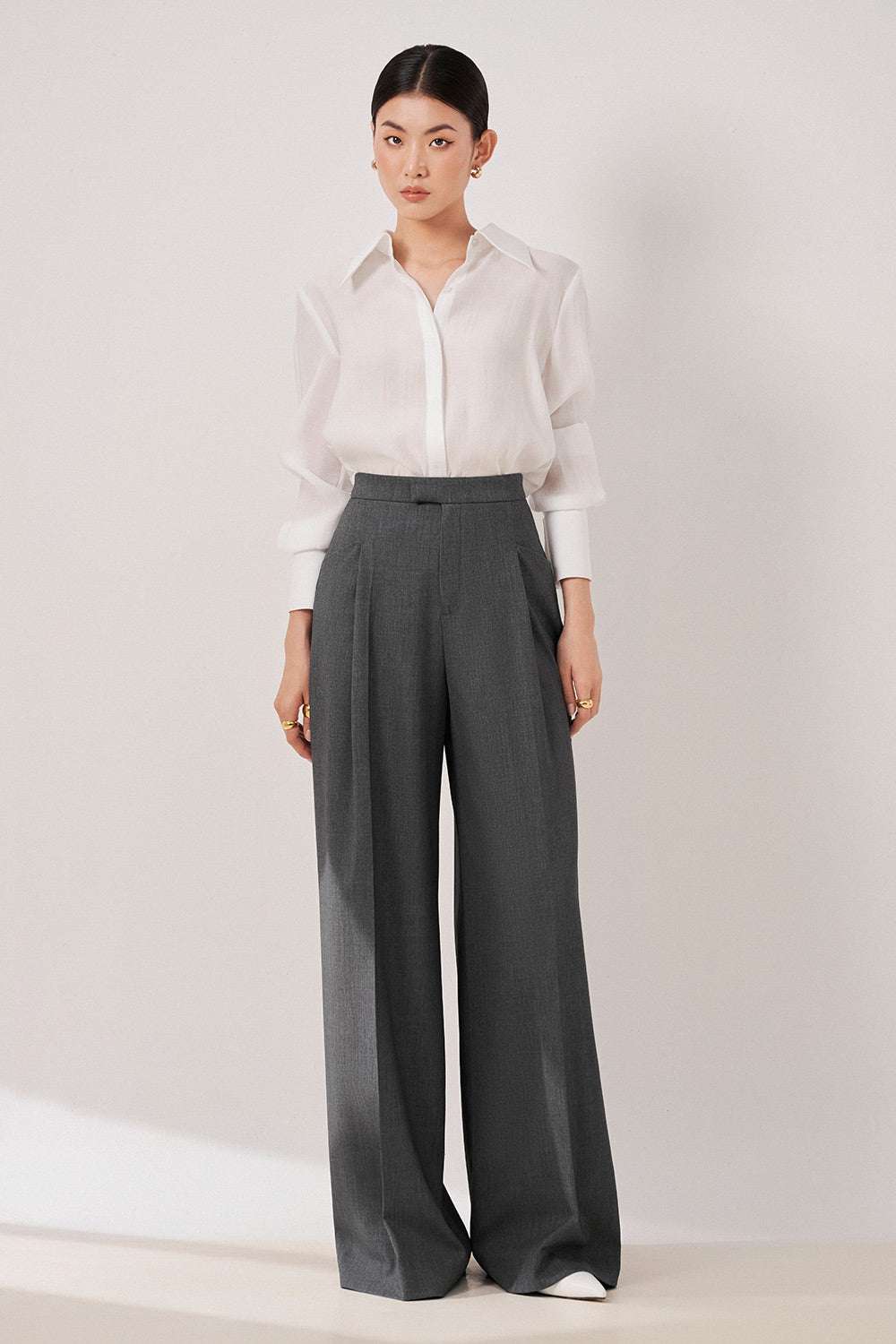 Naomi Straight Sheer Crepe Shirt