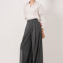 Naomi Straight Wide Leg Wool Blend Maxi Pants