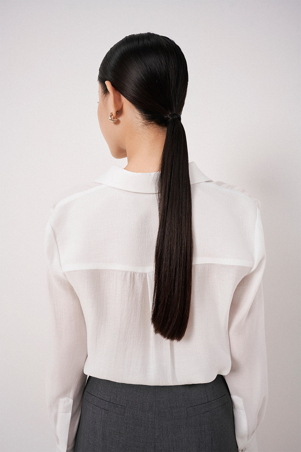 Naomi Straight Wide Leg Wool Blend Maxi Pants