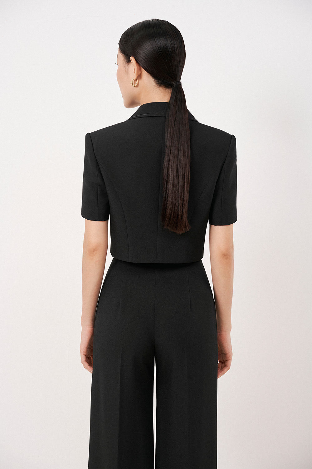 Avery Straight Double Breasted Linen Jacket