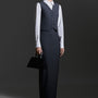 Zelda Pencil Back Slit Wool Blend Maxi Skirt
