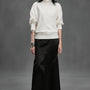 Octopus A-line Back Slit Silk Maxi Skirt