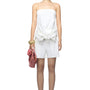 Collier Straight Wide Leg Velvet Mini Shorts