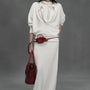 Jellyfish Sheath Turtle Neck Spandex Floor Length Dress