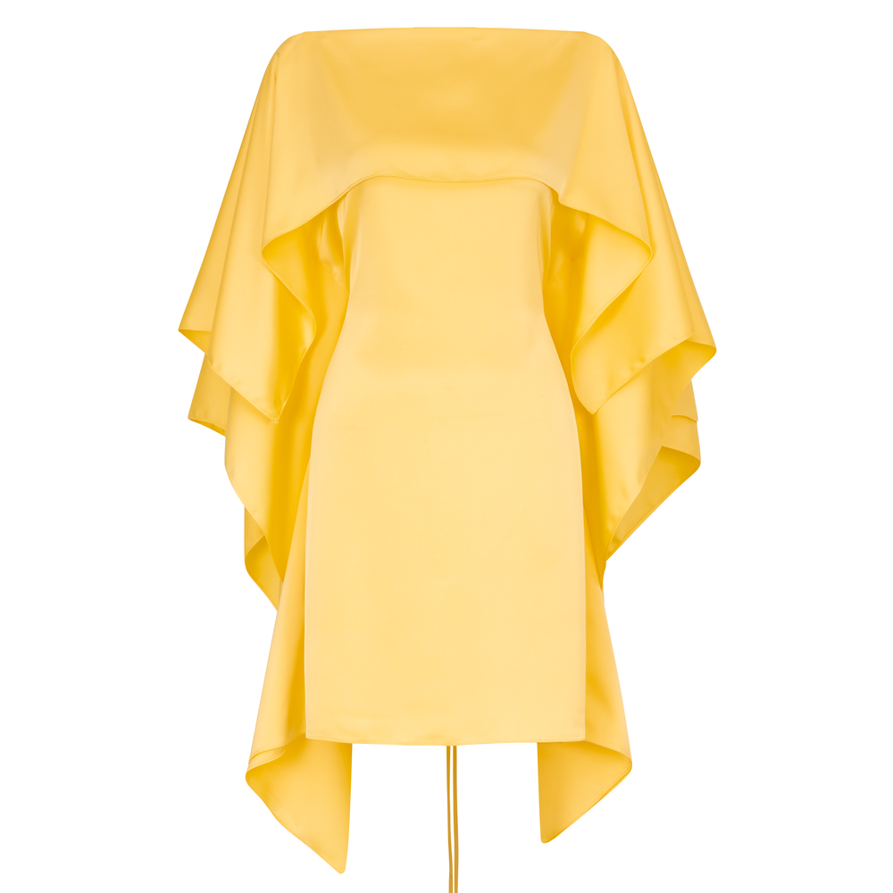 Garenne Cape Sleeve Mini Dress