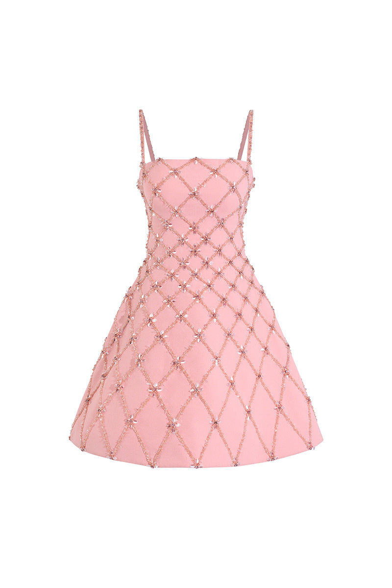 Rose Bead Mini Dress