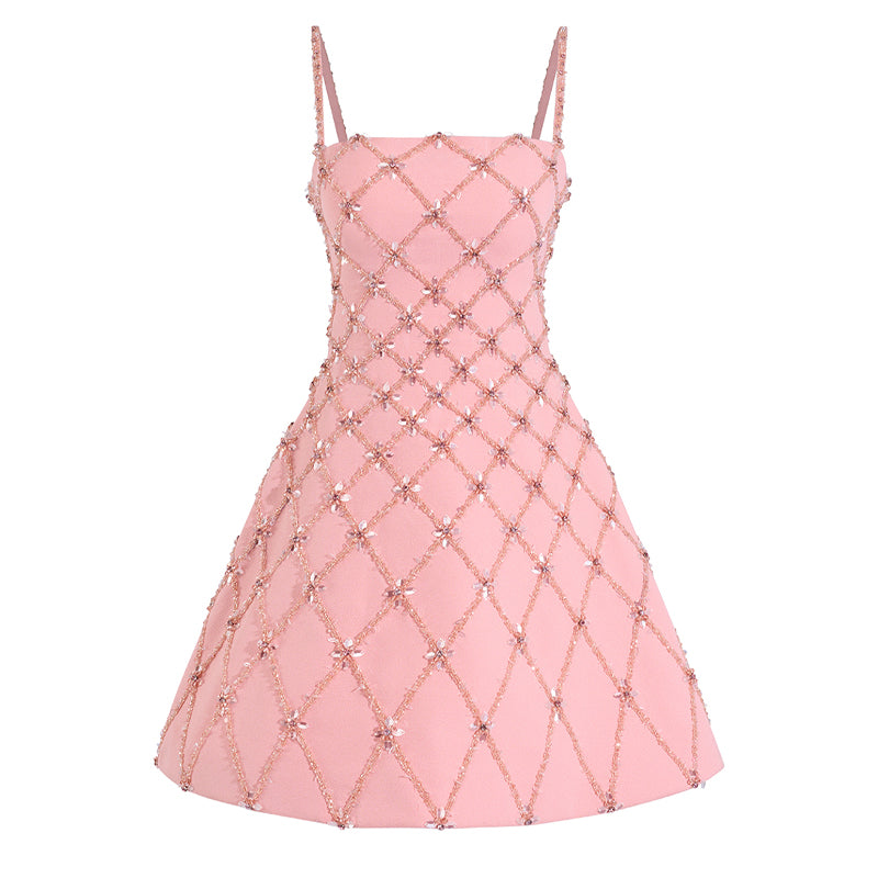 Rose Bead Mini Dress