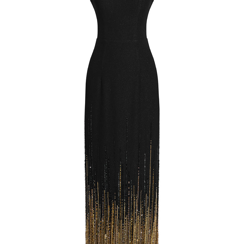 Midnight Off-Shoulder Maxi Dress