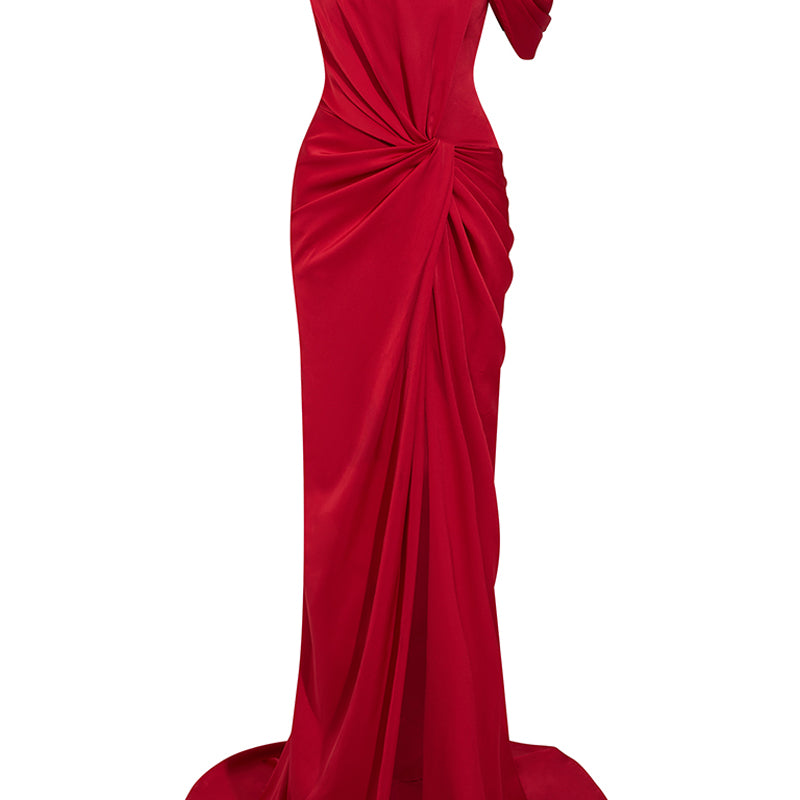 Scarlet Draped Maxi Dress