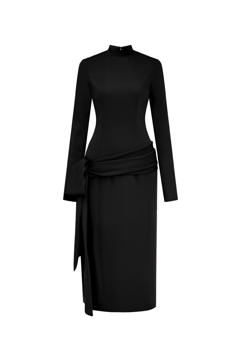 Scarletta High Neck Midi Dress