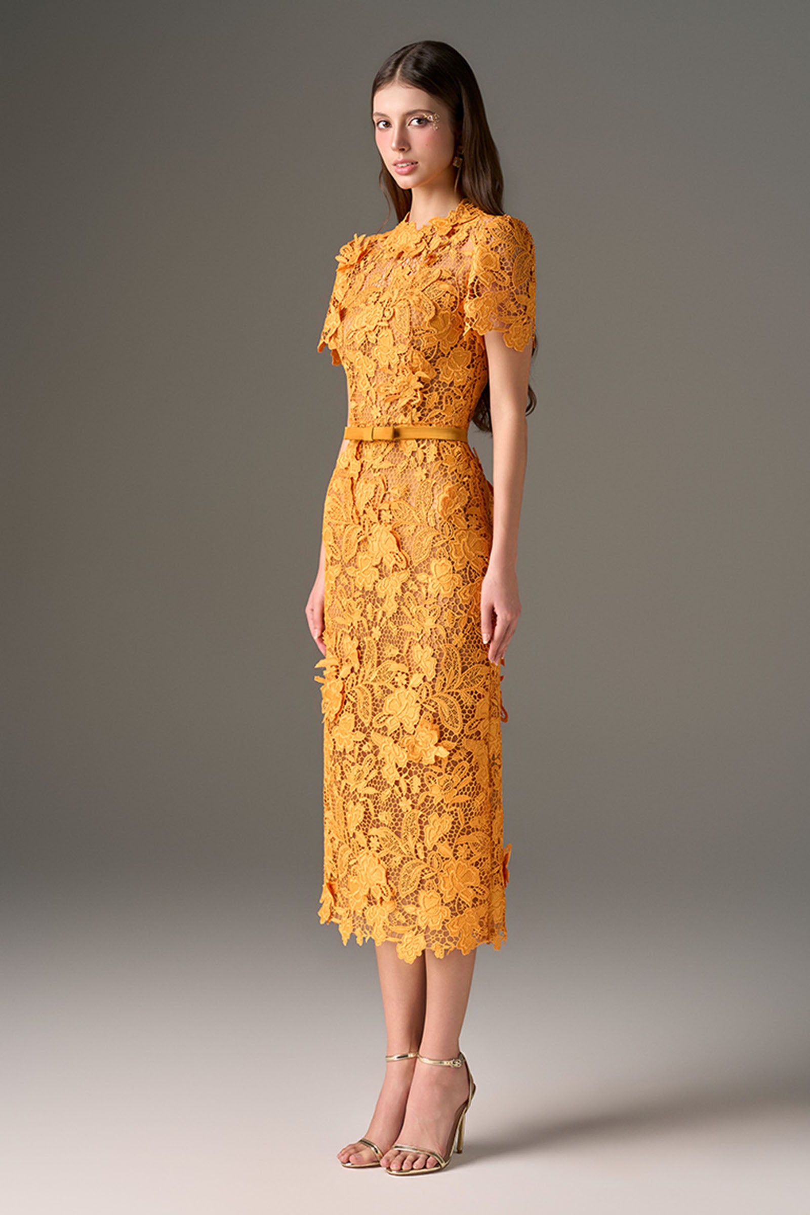 Solis Round Neck Midi Dress