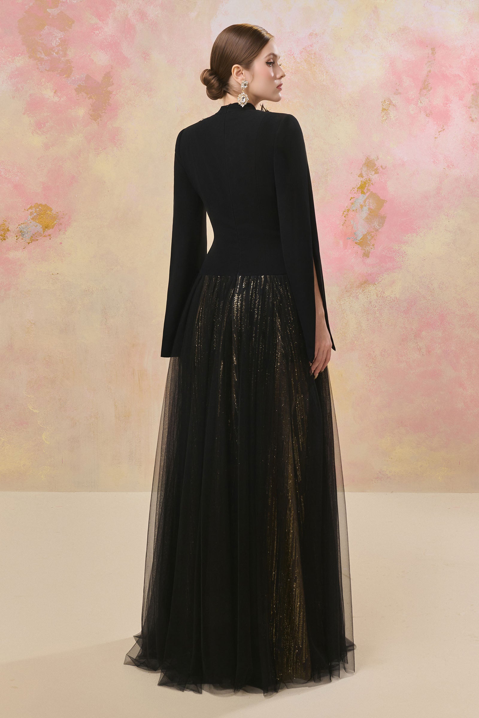 Shyvana Cape Sleeve Maxi Dress