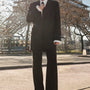 Yen Binh Straight Wide Leg Twill Floor Length Pants