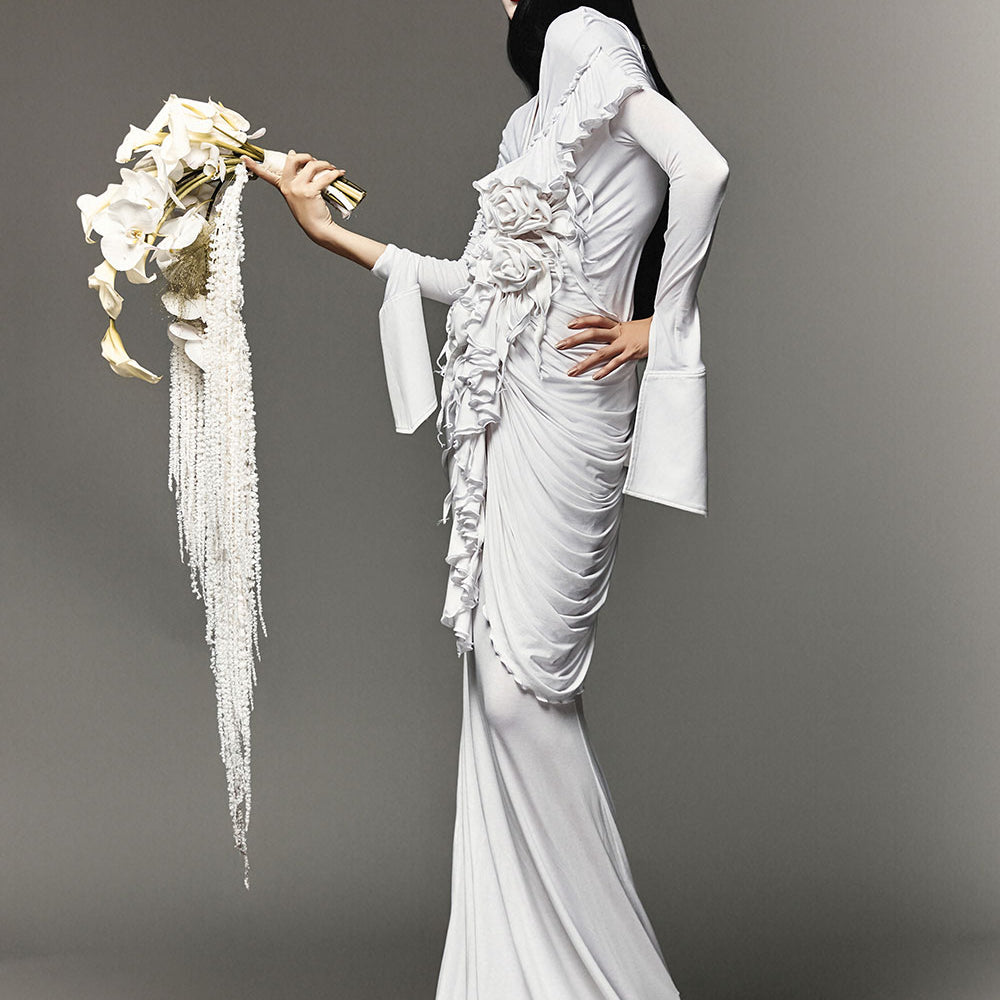 Blythe Mermaid Gathered Spandex Floor Length Set