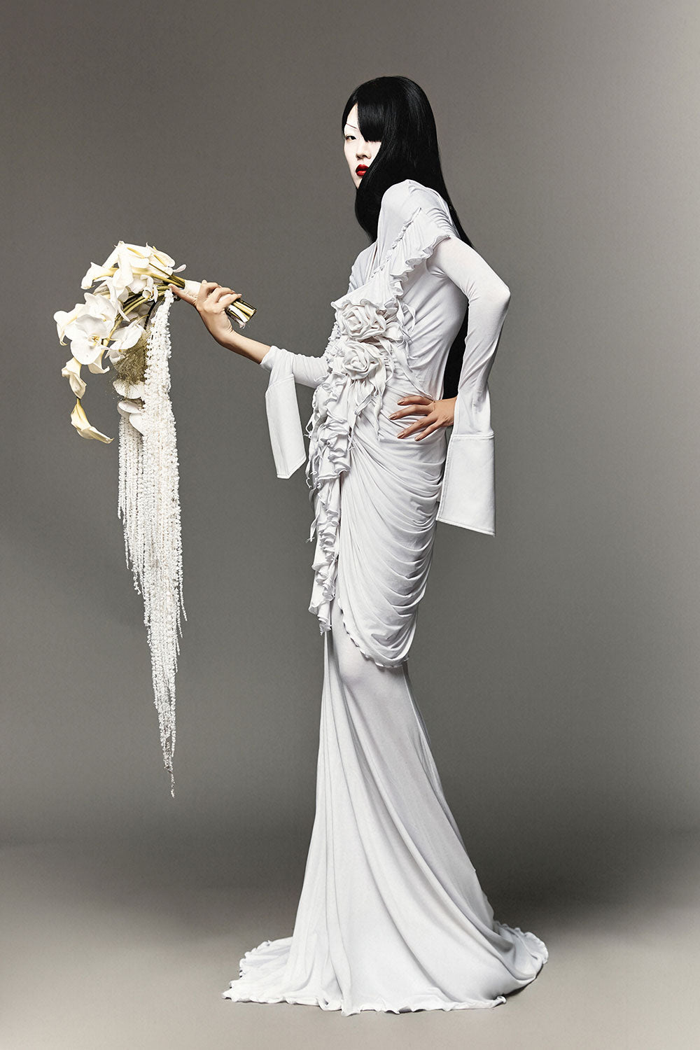 Blythe Mermaid Gathered Spandex Floor Length Set