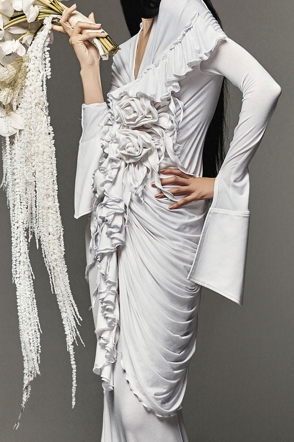 Blythe Mermaid Gathered Spandex Floor Length Set