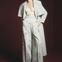 Grayson Straight Wide Leg Polyester Floor Length Pants