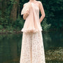 Thanh Di Halter Pleated Organza Top