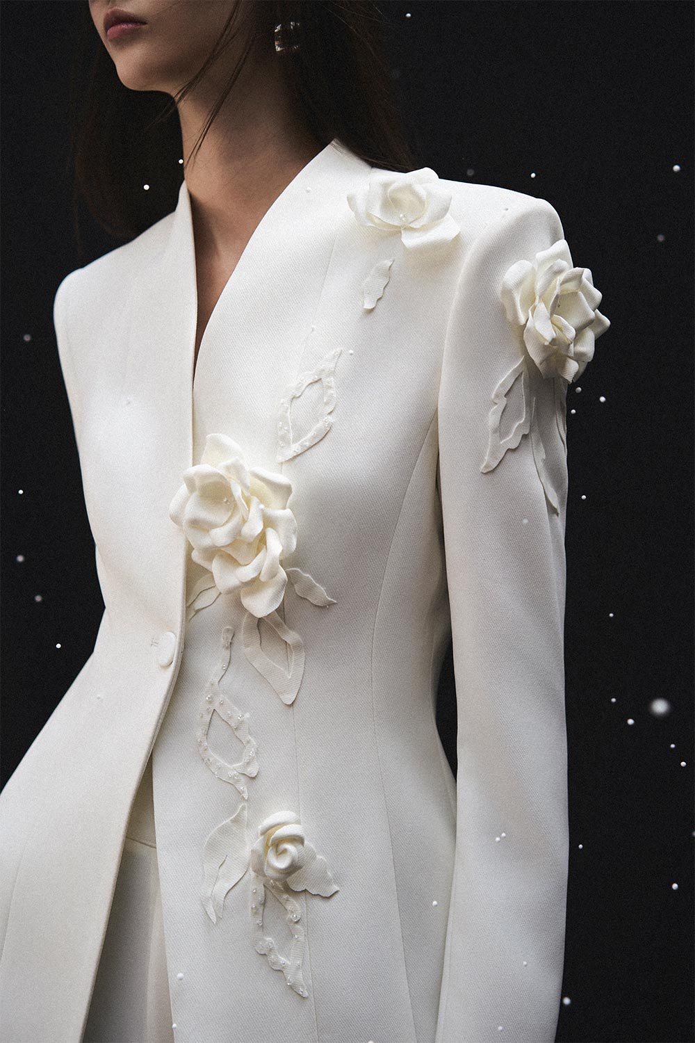 Bianca Structured Long Sleeved Twill Blazer