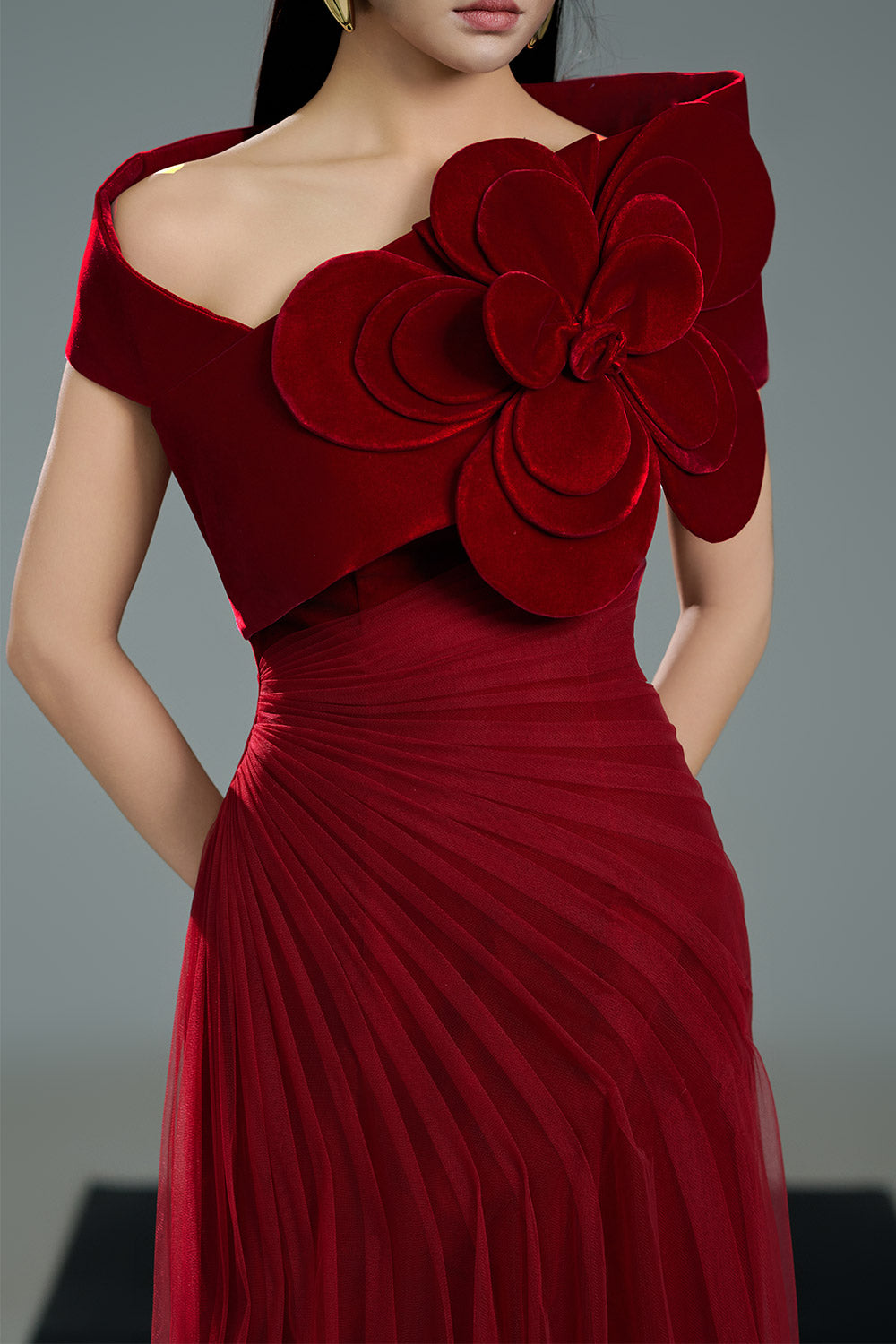 pleated polyester dress Pleated Dress Matcha / XS