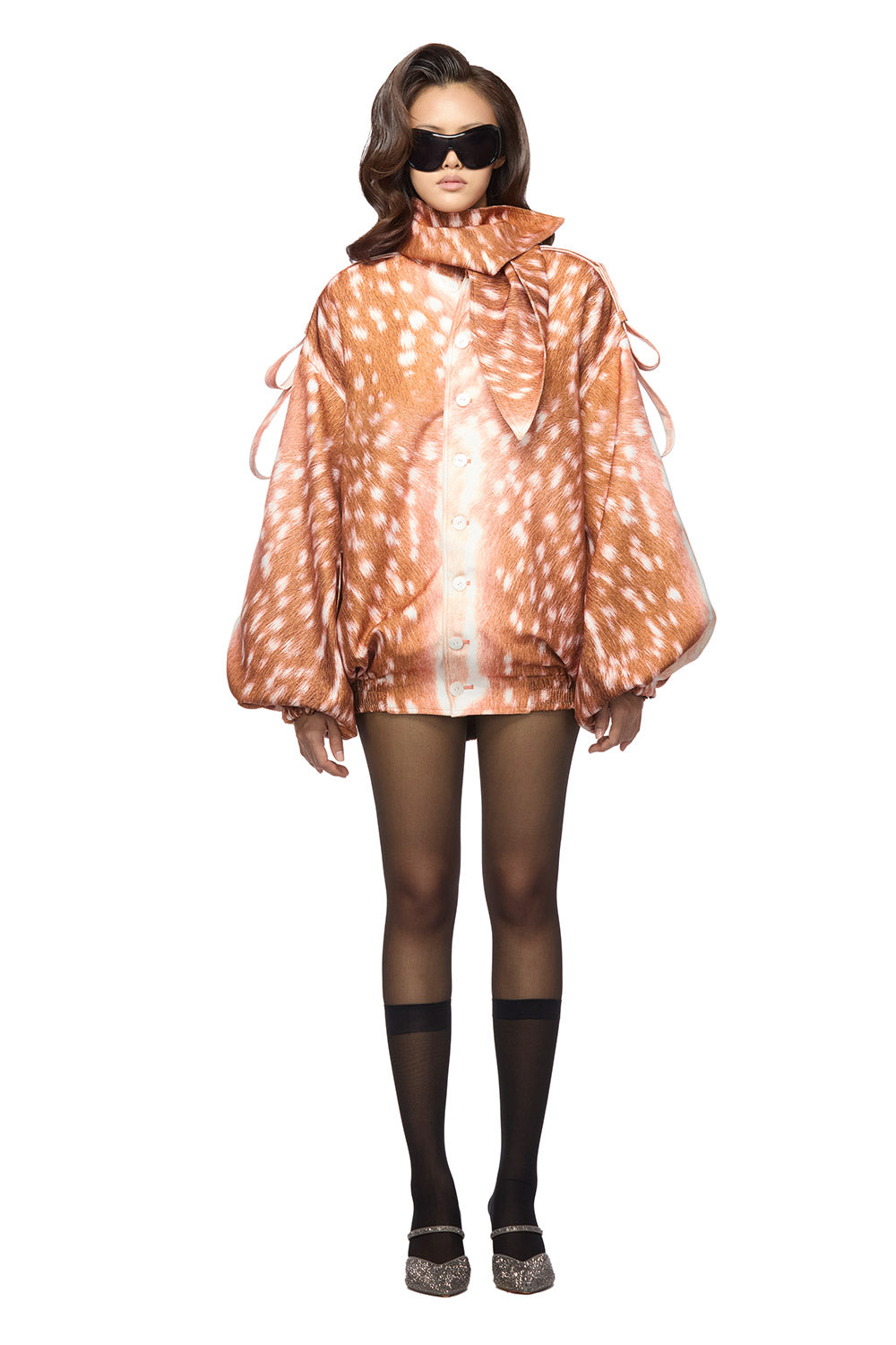 Wiley Cocoon Bishop Sleeved Taffeta Top