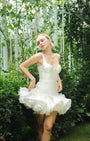 Blossom Floral Embellished Bustier Puffy Mini Dress 5