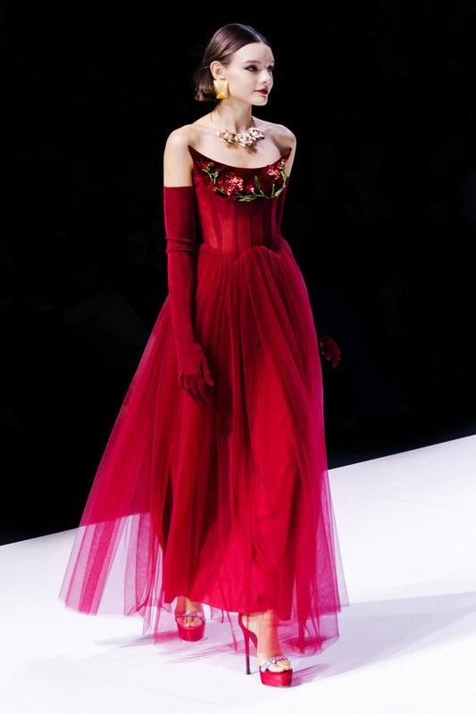 Long Velour Cotton Spandex Gloves