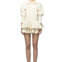 Rosanne Peplum Draped Poly Organza Top